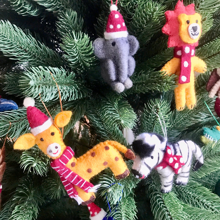 Christmas African Animal decorations - individual - Pashom