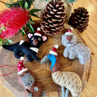 Set of 6 - Australian Animal Christmas decorations - Pashom