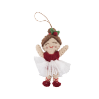 Handmade felt Christmas ballerina decoration