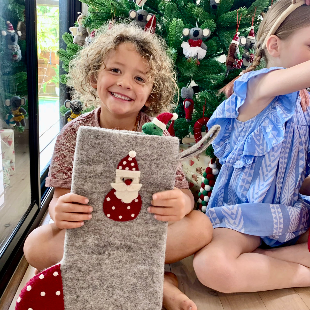Christmas stocking with Santa - Pashom