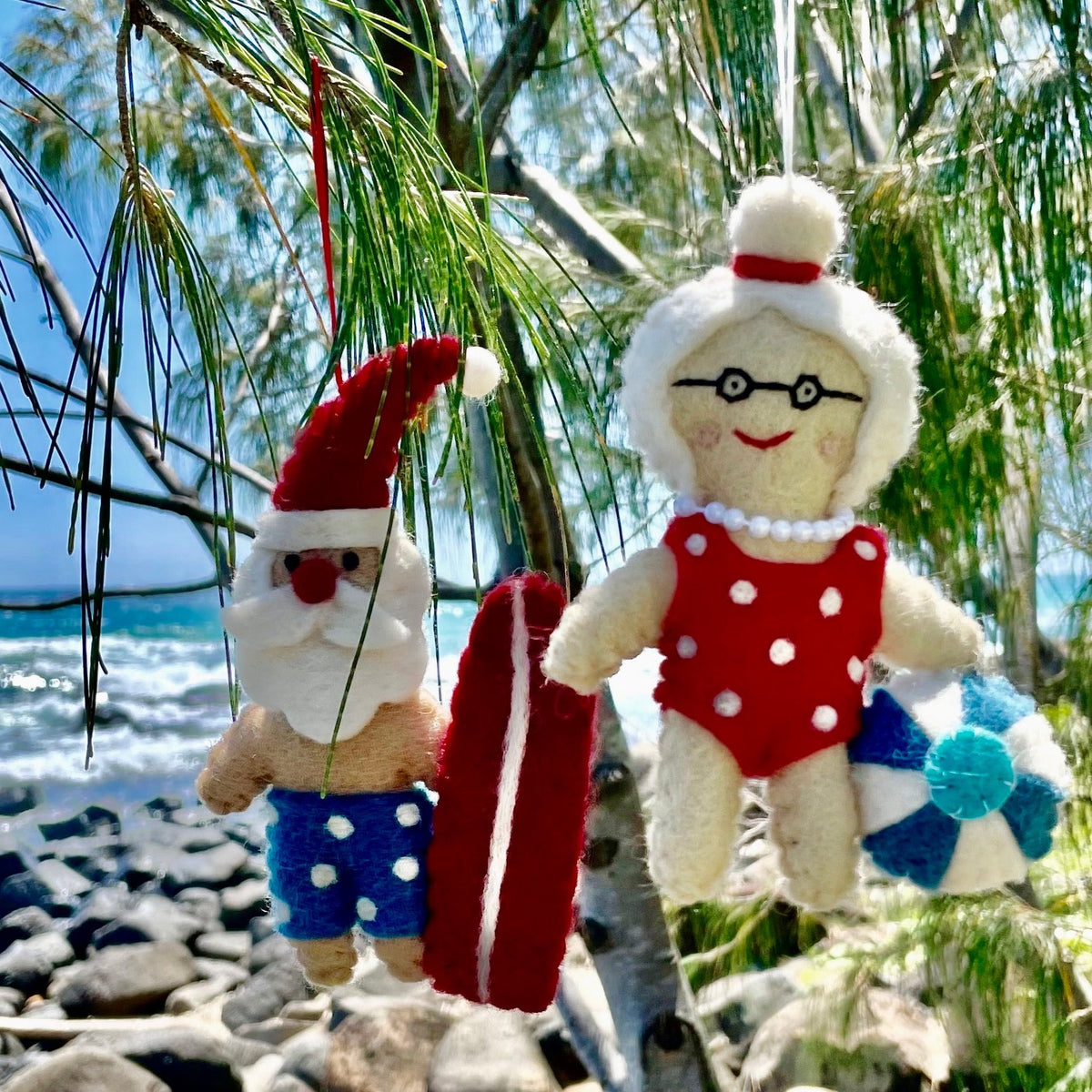 Santa with Surfboard - Pashom