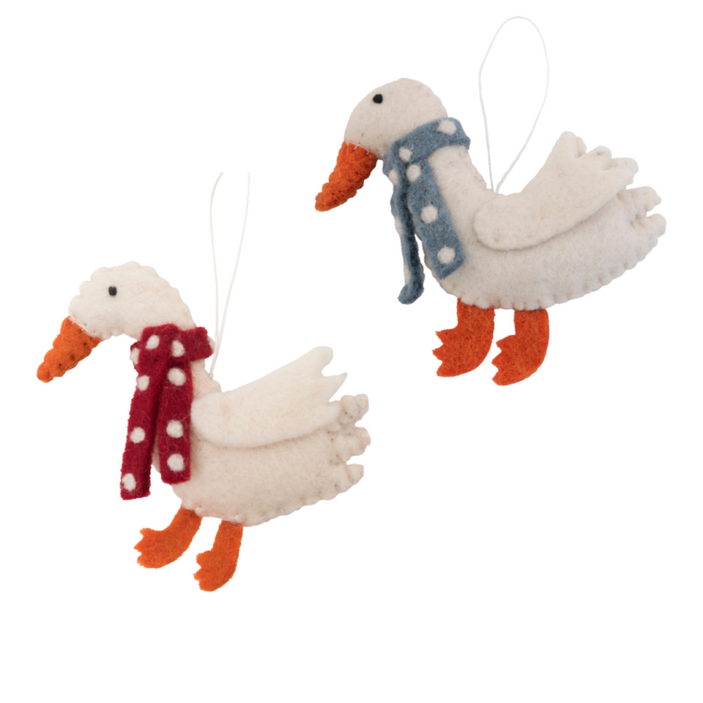 Christmas Geese in scarves - Pashom