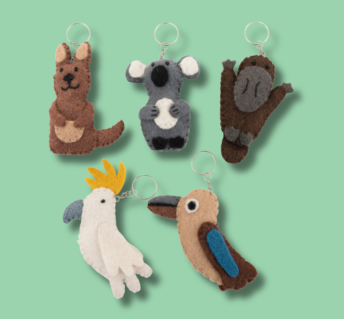 Australian animal keyrings