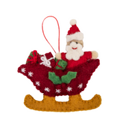 Santa in Sleigh Christmas Decoration - Pashom