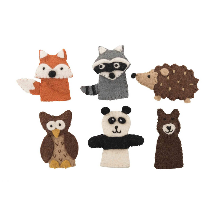 Woodland animal finger puppets - individual - Pashom