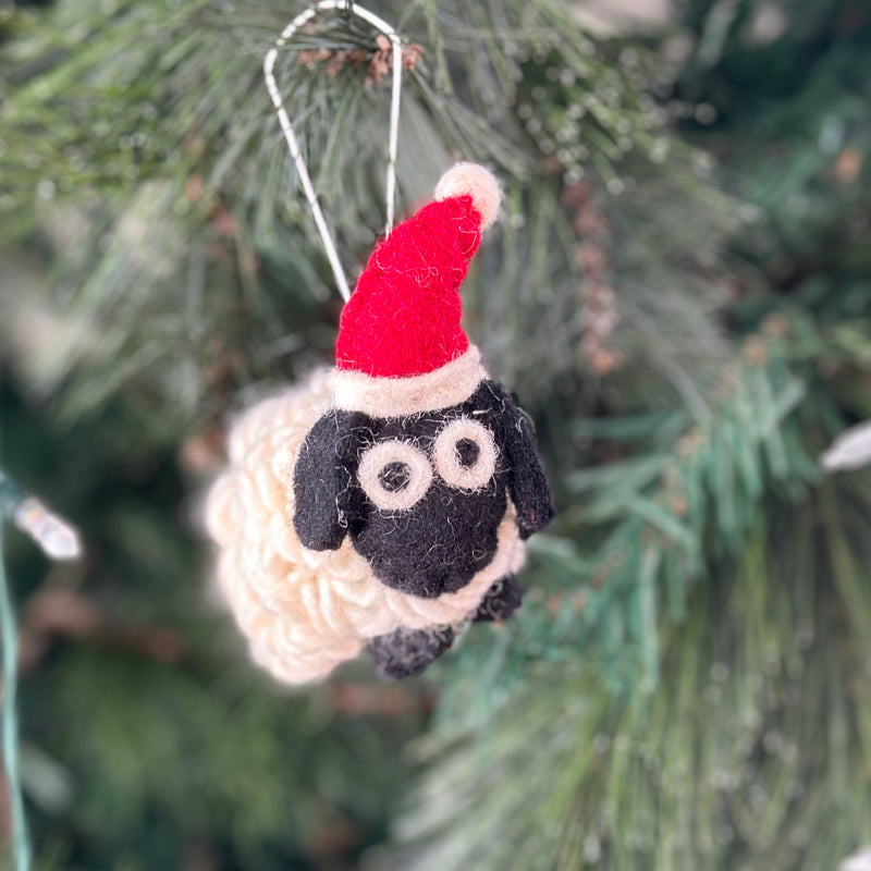 Christmas woolly sheep decoration - Pashom