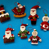 Santa Stuck in Chimney Christmas Decoration | Felt ornament