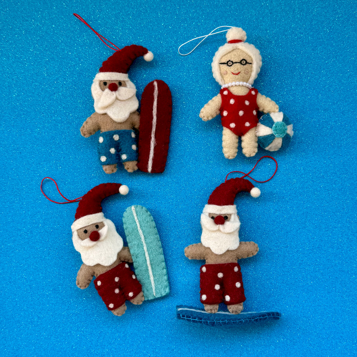 Surfing Santa Christmas Decoration | Aussie Christmas