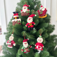 Santa Stuck in Chimney Christmas Decoration | Felt ornament