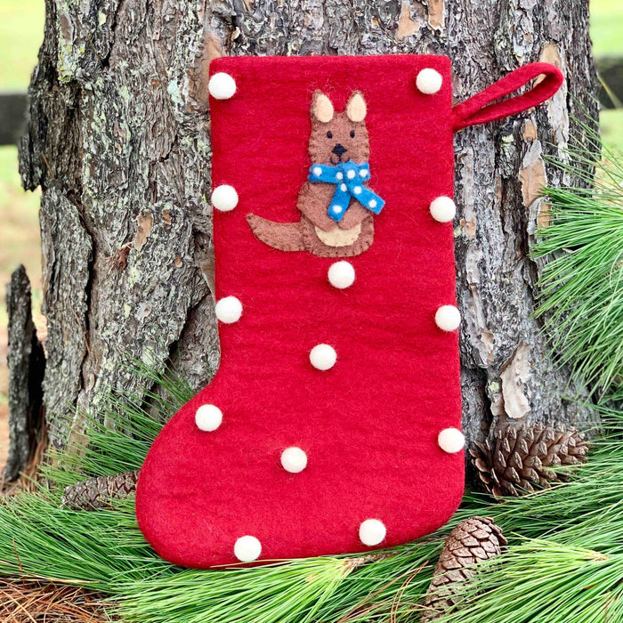 Christmas stocking decoration with gorgeous Kangaroo