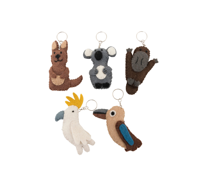 Australian animal keyrings