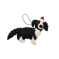 Border Collie Christmas decorations