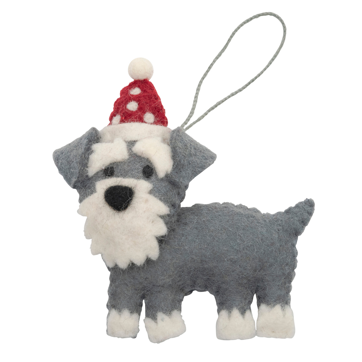 Christmas Grey Schnauzer decoration