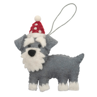 Christmas Grey Schnauzer decoration