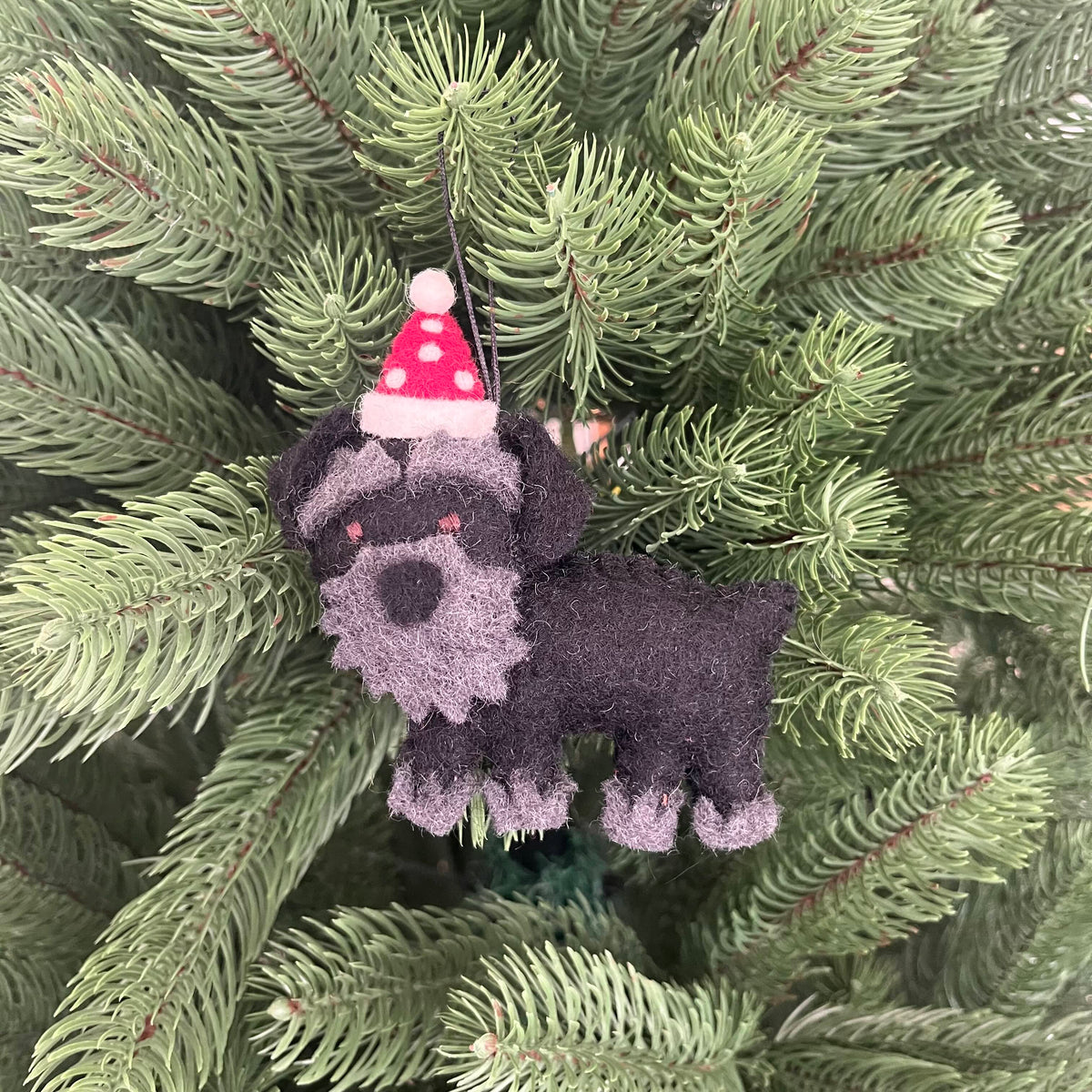 Christmas Black Schnauzer decoration