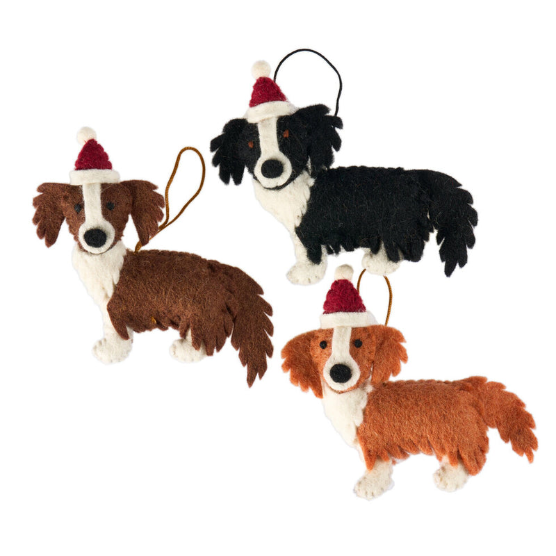 Border Collie Christmas decorations