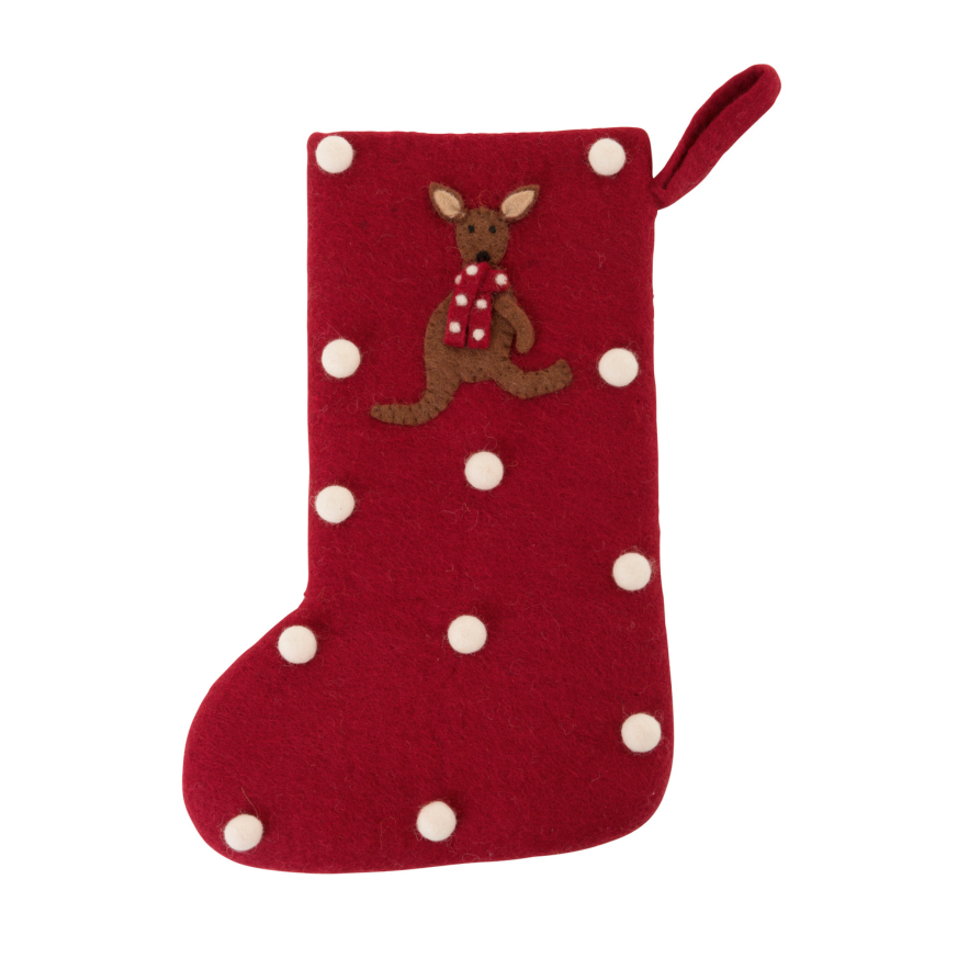 Christmas stocking decoration with gorgeous Kangaroo