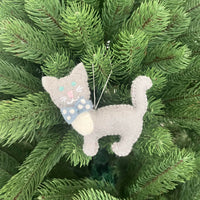 Christmas Cats with Bows – Handmade Felt