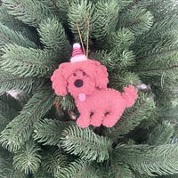 Cavoodle Christmas Tree decoration / Cockapoos in hat