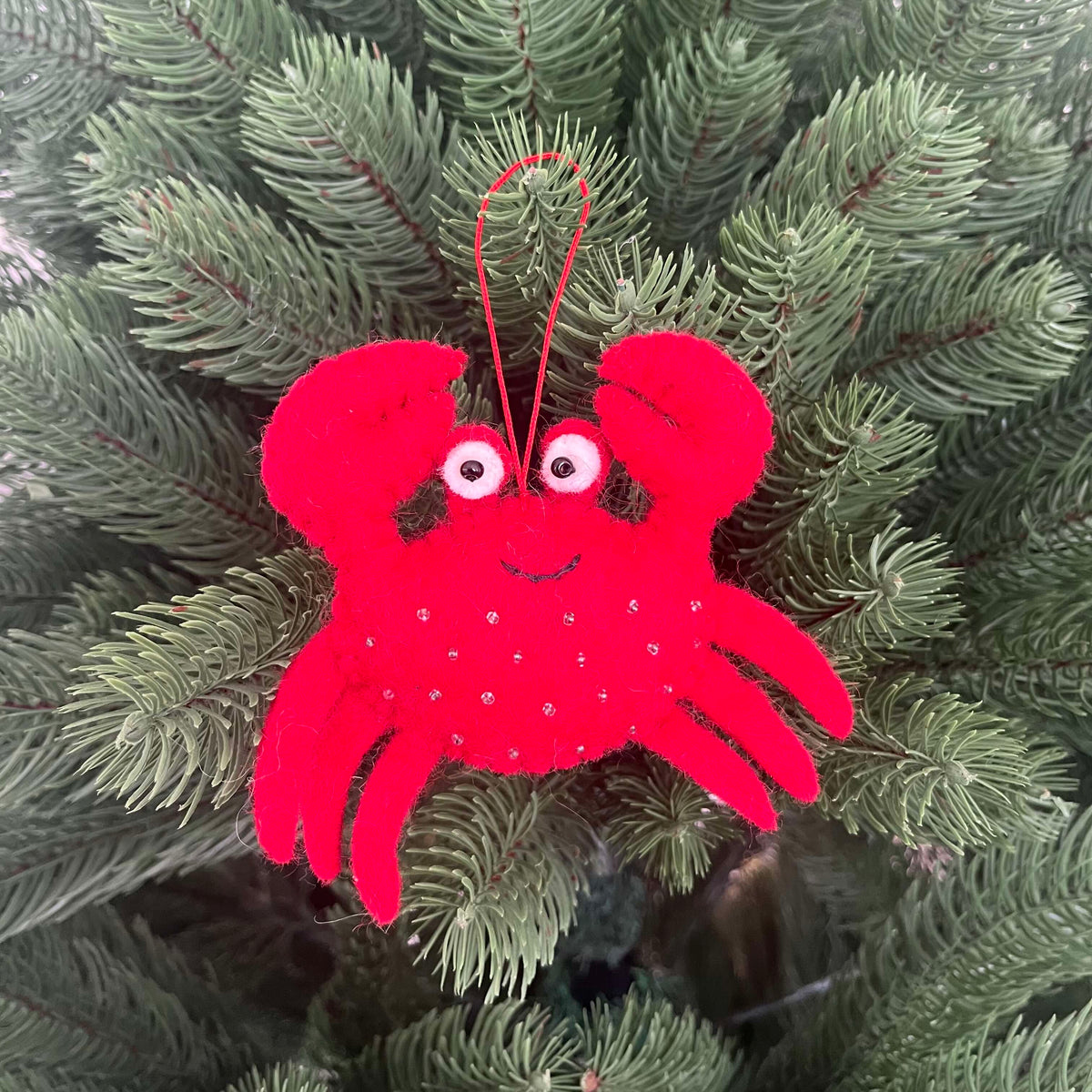 Christmas Crab Decoration | Christmas Coastal - Pashom