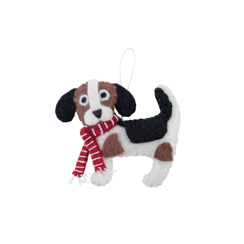 Christmas beagle with red scarf - Pashom