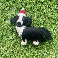 Border Collie Christmas decorations