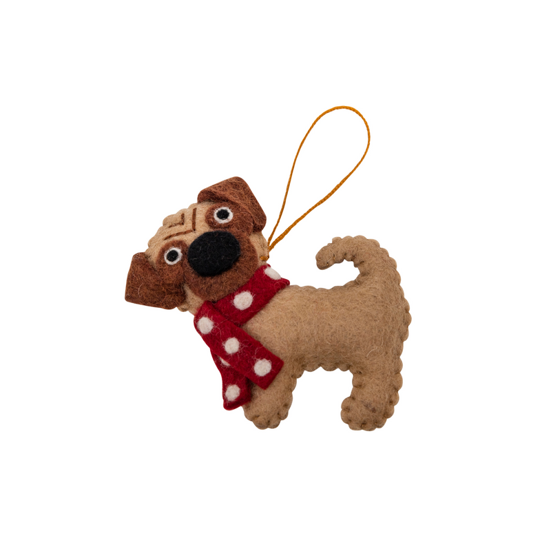 Pashom Christmas pug decoration