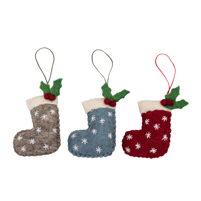 Stocking with snow stitch - Pashom