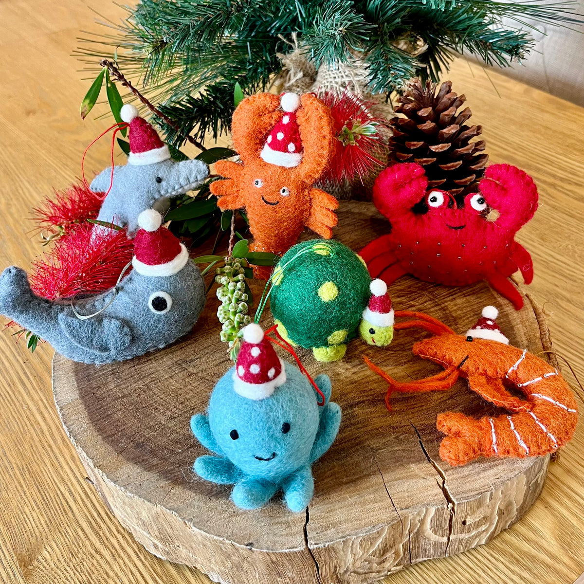 Christmas sea creatures