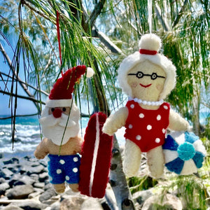 Christmas Beach Santa and Mrs Claus - Pashom