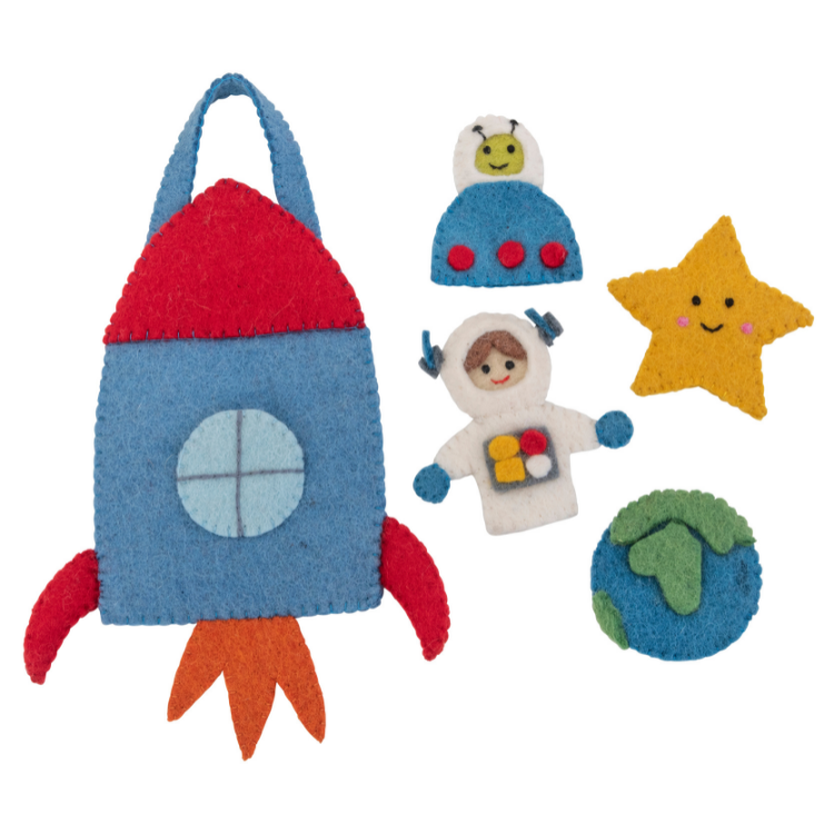 Astronaut Finger Puppet Play Bag - Pashom