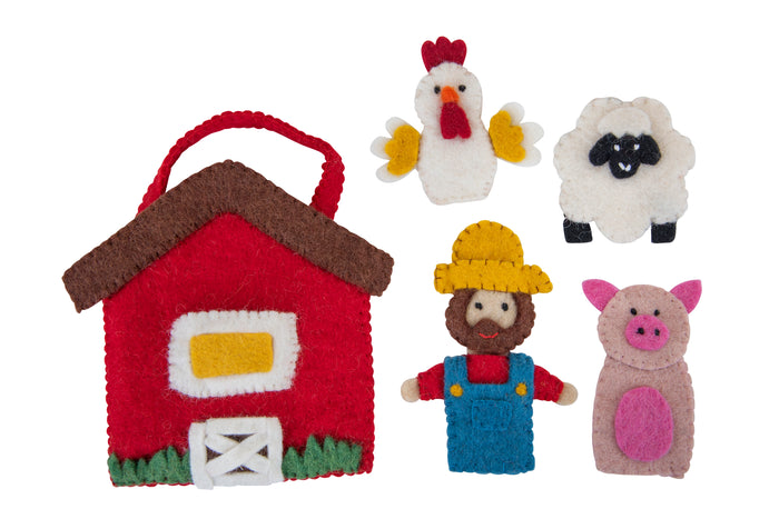 Farmyard Finger Puppet Play Bag - Pashom