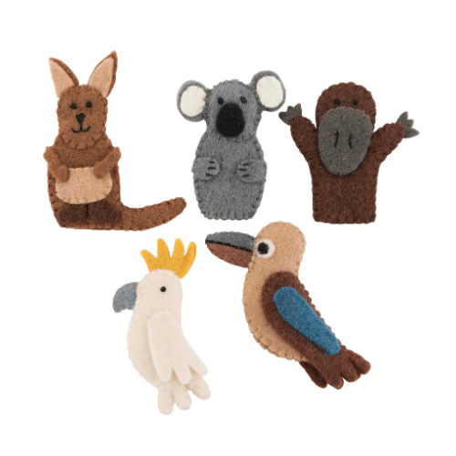 Australian animal finger puppet set | Pashom eco toys - Pashom
