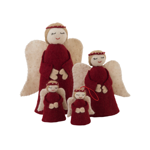 Christmas angel family - red - Pashom
