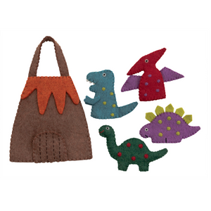Dinosaur Finger Puppet Play Bag - Pashom