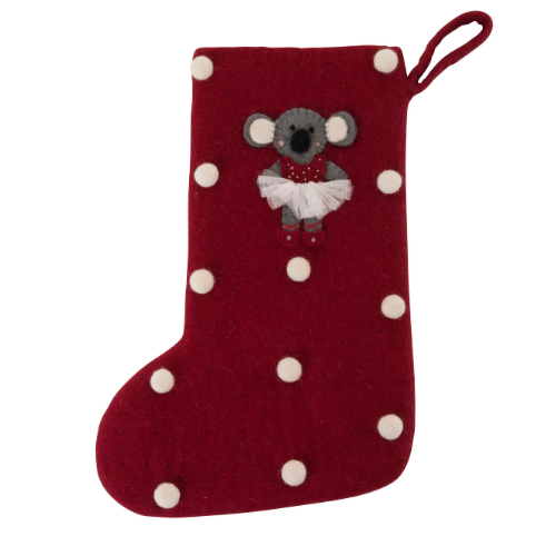 Christmas stocking with sweet Koala ballerina - Pashom