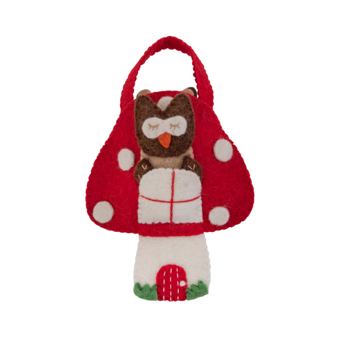 Mushroom Finger Puppet Play Bag - Pashom