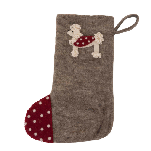 Christmas stocking with poodle - Pashom