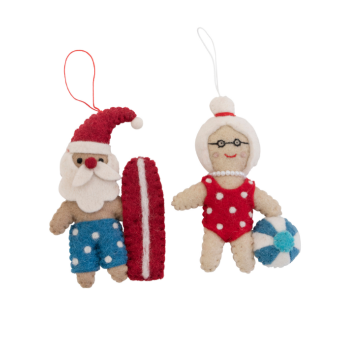 Christmas Beach Santa and Mrs Claus - Pashom