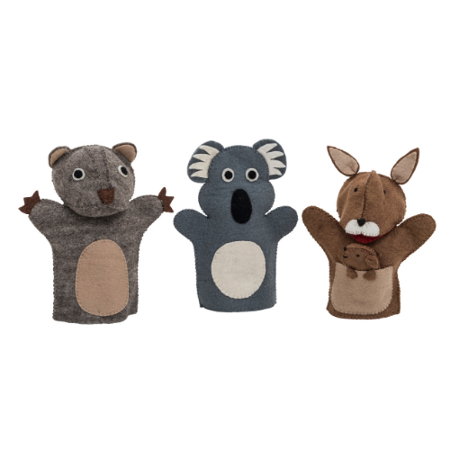 Australian animal hand puppets | Felt toys - Pashom