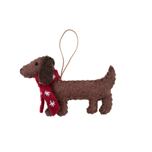 Christmas dachshund with scarf - Pashom
