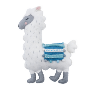 Cute Llama Cushion - blue - Pashom