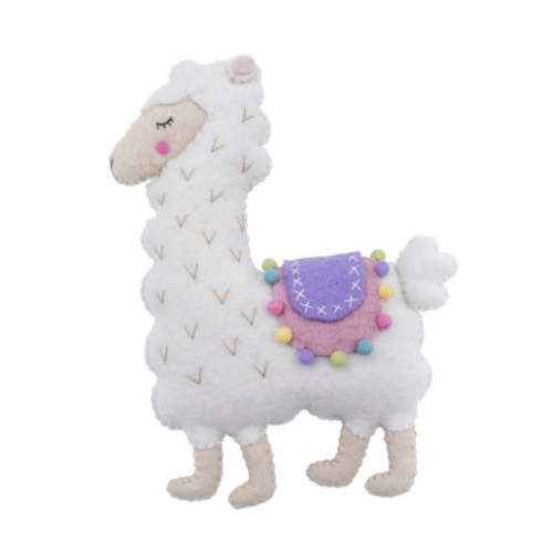 Cute Llama Cushion - purple/pink - Pashom
