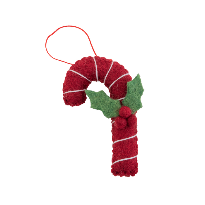 Candy Cane with holly - Pashom