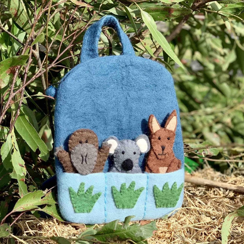Pashom aussie animal finger puppet backpack koala backpack