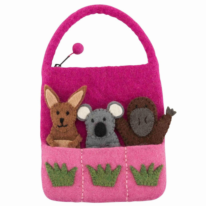 Australian Finger Puppet Bag | Koala puppet kids bag