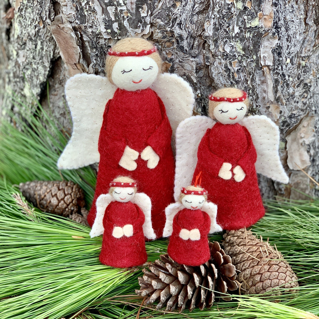 Christmas angel family - red - variable