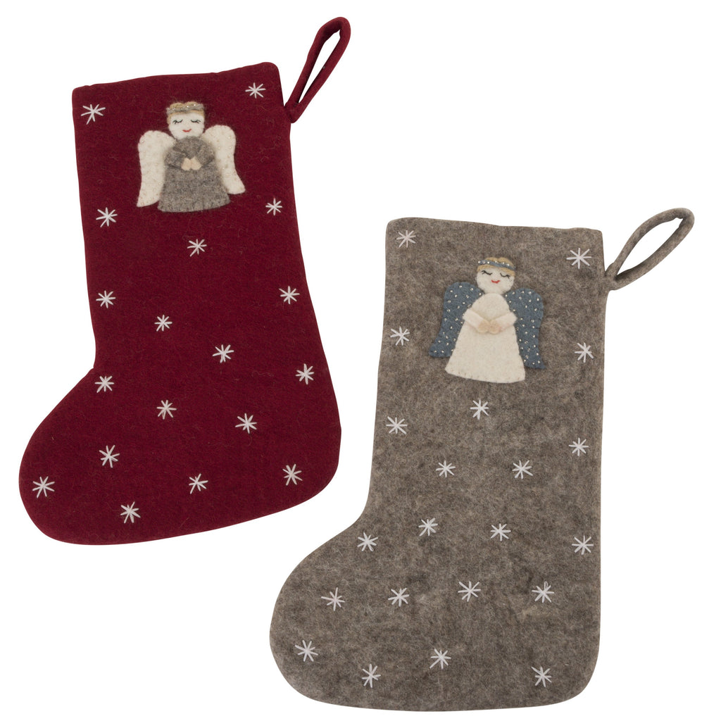Christmas stocking with angel - variable