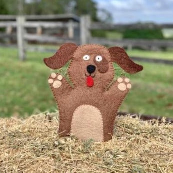 Pashom dog hand puppet