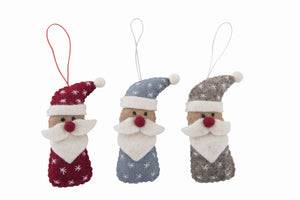 Christmas hanging santa with stitching